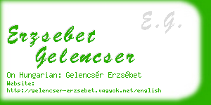 erzsebet gelencser business card