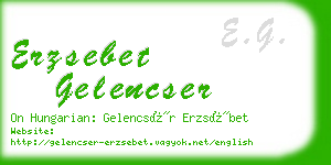 erzsebet gelencser business card